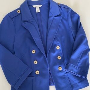 Blue Waist jacket with 3/4 sleeves